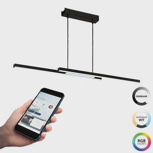 EGLO connect.z Fraioli-Z Smart Hanglamp - 105,5 cm - Zwart - RGB