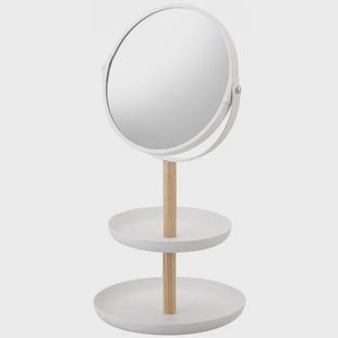 Yamazaki Make Up Spiegel en Accessoire houder - Tosca - Wit Yamazaki Make Up Spiegel en Accessoire houder - Tosca - Wit