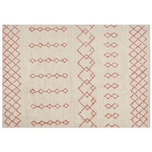 Beliani - BUXAR - Laagpolig vloerkleed - Beige - 160 x 230 cm - Katoen