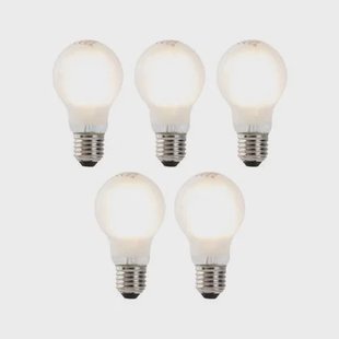 LUEDD Set van 5 E27 LED filament lampen A60 mat glas 4W 450 lm 2700K LUEDD Set van 5 E27 LED filament lampen A60 mat glas 4W 450 lm 2700K