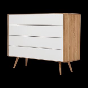 Ena drawer 120 - 4 drawers houten ladekast naturel - 120 x 90 cm