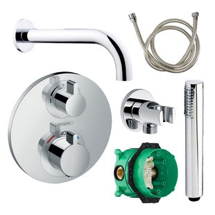 Badkraanset Hansgrohe Ecostat Rond met Handdouche Chroom