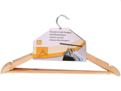 Kledinghangers Hout Set Van 3 Stuks