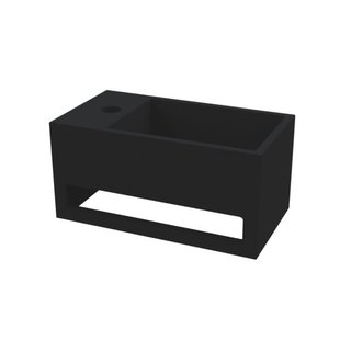 Best Design Mona Black Links fontein incl.handdoekhouder Just Solid 33x18x16cm 4007840