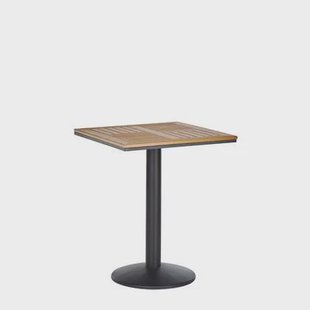 Beliani-PALMI -Tuintafel-Lichte houtkleur-60 x 60 cm-Kunsthout