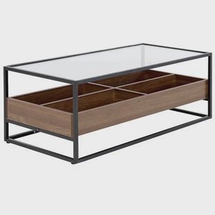 Beliani - WACO - Salontafel - Zwart - Metaal Beliani - WACO - Salontafel - Zwart - Metaal