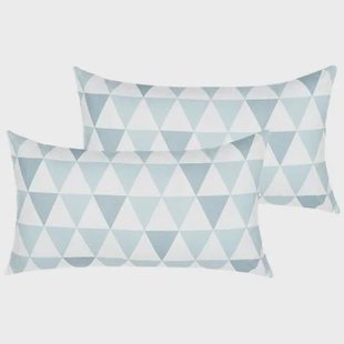 Beliani-TRIFOS -Tuinkussen set van 2-Lichtblauw-40 x 70 cm-Polyester Beliani-TRIFOS -Tuinkussen set van 2-Lichtblauw-40 x 70 cm-Polyester