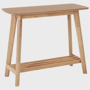 Beliani - TULARE - Consoletafel - Lichtbruin - Rubberhout