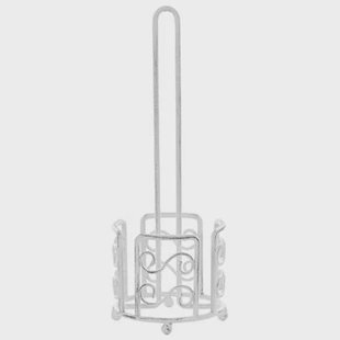 Beliani - MANDI - Toiletpapierhouder - Wit - IJzer