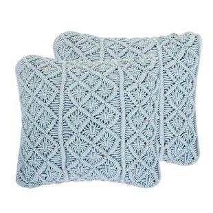 Beliani - GOREME - Sierkussen set van 2 - Blauw - 45 x 40 cm - Katoen