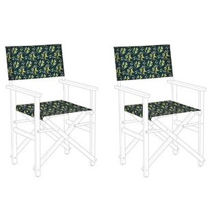 Beliani - CINE - Ligstoel doek set van 2 - Donkergroen - Polyester