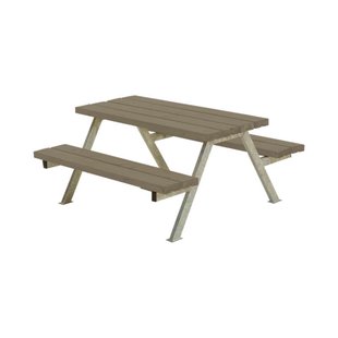 Kinderpicknicktafel vuren gegrond grijsbruin - Alpha 118 x 118 x 57 cm Kinderpicknicktafel vuren gegrond grijsbruin - Alpha 118 x 118 x 57 cm