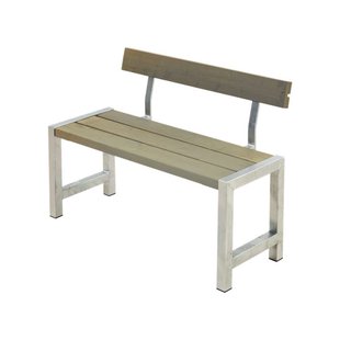 Tuinbank vuren Café - Hout & Staal gegrond grijsbruin met rugleuning - 50 x 127 x 75 cm Tuinbank vuren Café - Hout & Staal gegrond grijsbruin met rugleuning - 50 x 127 x 75 cm