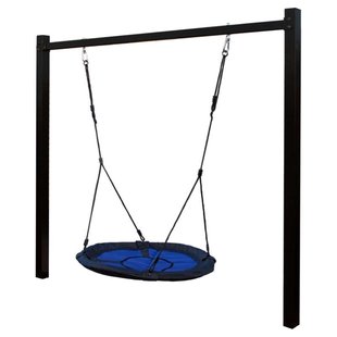 Schommelframe staal zwart - ronde nestschommel - 247 x 8 x 212 cm Schommelframe staal zwart - ronde nestschommel - 247 x 8 x 212 cm