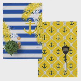 Set van 2 theedoeken Sail | Blanc