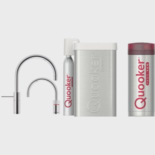 Quooker Cube Nordic Round Twintaps Chroom met Pro3-VAQ Boiler