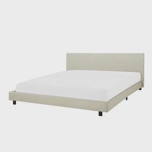 Beliani - ALBI - Tweepersoonsbed - Beige - 180 x 200 cm - Polyester