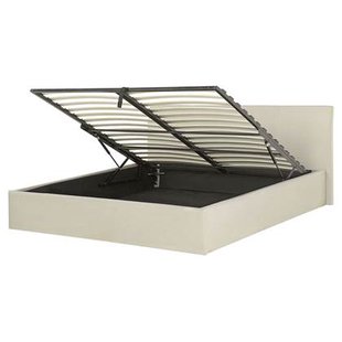 Beliani - ORBEY - Tweepersoonsbed - Beige - 160 x 200 cm - Polyester