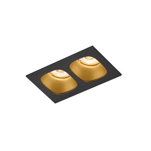 Wever & Ducré Pirro 2.0 LED Plafondspot - Zwart / Goud -2700K