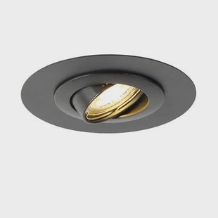 QAZQA Ronde inbouwspot zwart kantelbaar met opvulring - Edu