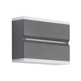 Prios Itarion LED buiten wandlamp, opaal witte kap