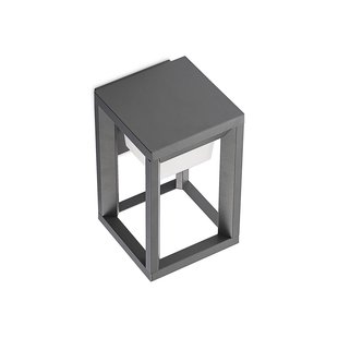 Prios LED buiten wandlamp Gamion, antraciet, metaal, IP54