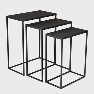 Set van 3 bijzettafels Johan rechthoekig | Macabane