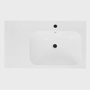 Wastafel Best Design tbv Splash Meubels 80cm Met Kraangat Glans Wit