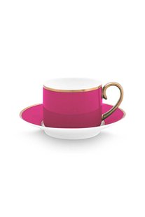 Pip Studio Pip Chique Espresso Kop & Schotel Roze