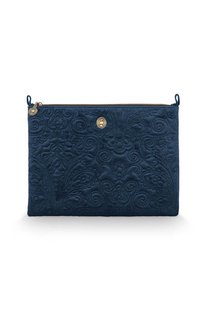 Pip Studio Toilettas Groot Velvet Quiltey Days Blauw