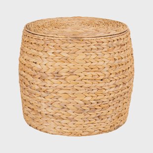 Pleun waterhyacint bijzettafel met opbergruimte - Ø43 x 34 cm