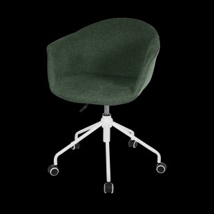 Nout-Otis bureaustoel donkergroen - wit onderstel