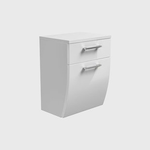 Lage badkamerkast Ilse Wit Curve