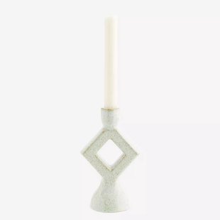 Madam Stoltz - kandelaar stoneware 20 cm - offwhite
