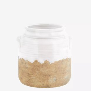 Madam Stoltz - Pollepel Pot/ Vaas - offwhite