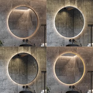 Spiegel BWS Star Rond met LED Koper Rose (alle maten)