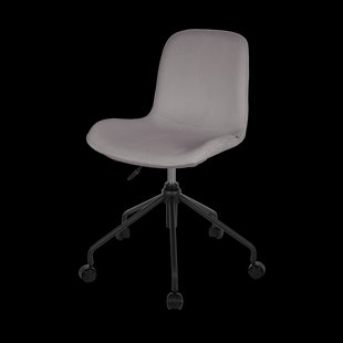 Nout-Fé bureaustoel rib warm grijs - zwart onderstel