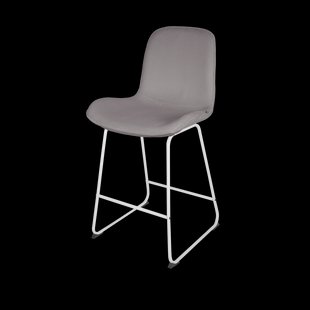 Nino-Fé barkruk rib warm grijs - wit onderstel - 65 cm