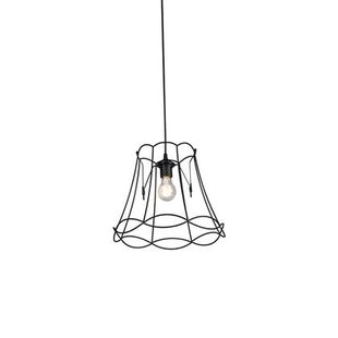 QAZQA Retro hanglamp zwart 35 cm - Granny Frame QAZQA Retro hanglamp zwart 35 cm - Granny Frame