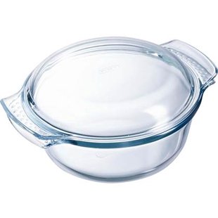 Pyrex Essentials ovenschaal rond met deksel - 1 + 0,3 liter