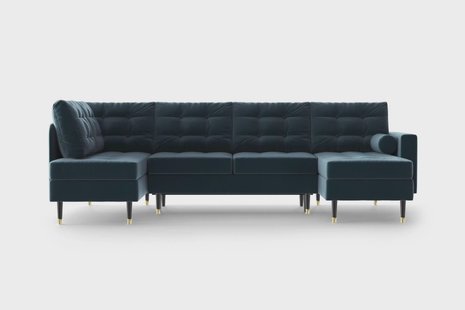 U-slaapbank Aldo rechts velvet | NADUVI Collection