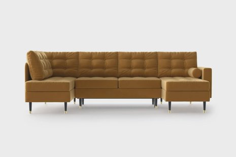 U-slaapbank Aldo rechts velvet | NADUVI Collection