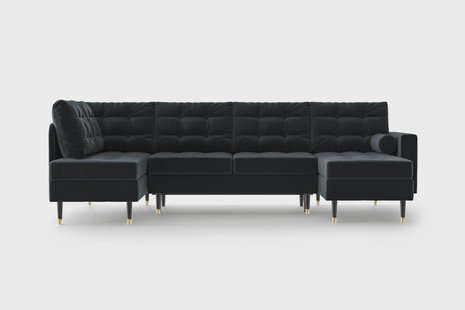 U-slaapbank Aldo rechts velvet | NADUVI Collection U-slaapbank Aldo rechts velvet | NADUVI Collection