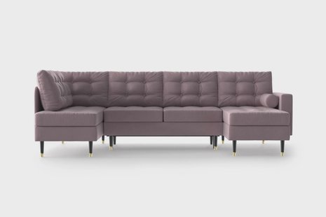 U-slaapbank Aldo rechts velvet | NADUVI Collection