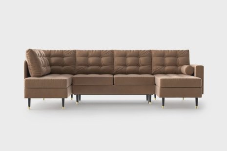 U-slaapbank Aldo rechts velvet | NADUVI Collection