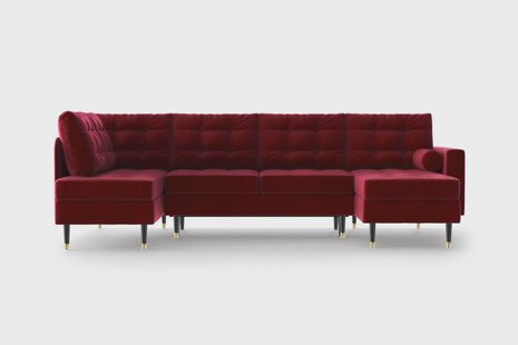 U-slaapbank Aldo rechts velvet | NADUVI Collection