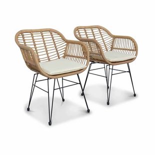 sweeek - Set stoelen met bamboe-effect sweeek - Set stoelen met bamboe-effect