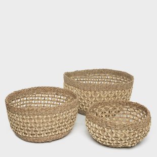 Set van 3 opbergmanden Mireya | Bazar Bizar Set van 3 opbergmanden Mireya | Bazar Bizar