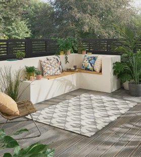 Scion - Pajaro Slate outdoor 423904 - 90x150 cm Vloerkleed