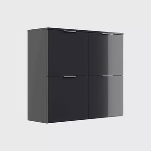 Schoenenkast Moon Hoogglans Grafiet 93 cm